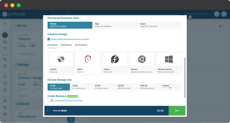 Choosing Storage Performance Class