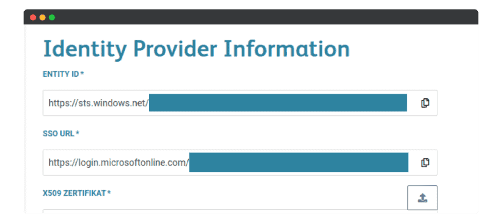 Identity Provider Information