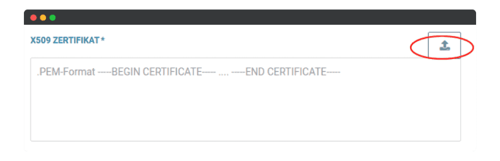 Upload Certificate