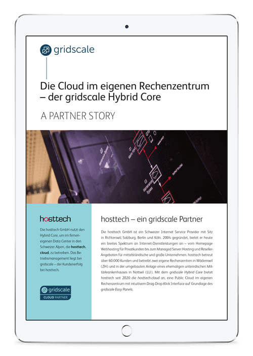 hosttech – gridscale Hybrid Core im Einsatz