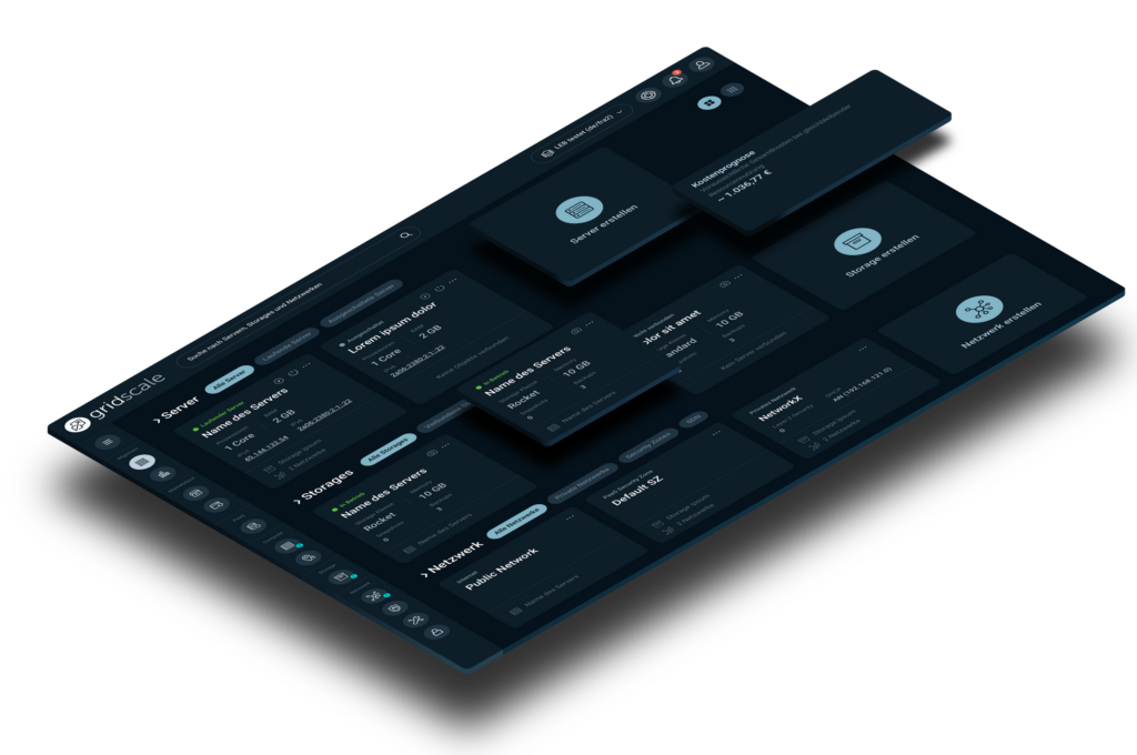 Das gridscale Cloud Panel