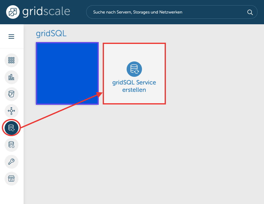 gridSQL Service erstellen